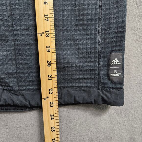 Adidas Reigning Champ Sweatshirt Crew Neck Pullover Waffle Knit Black Womens M - Picture 6 of 8